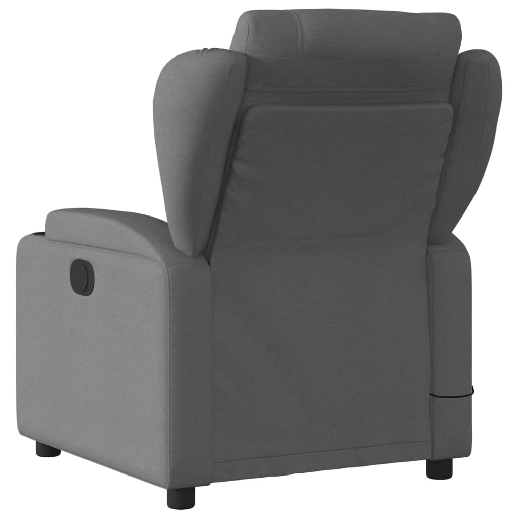 Folding massage chair, dark grey, textile material