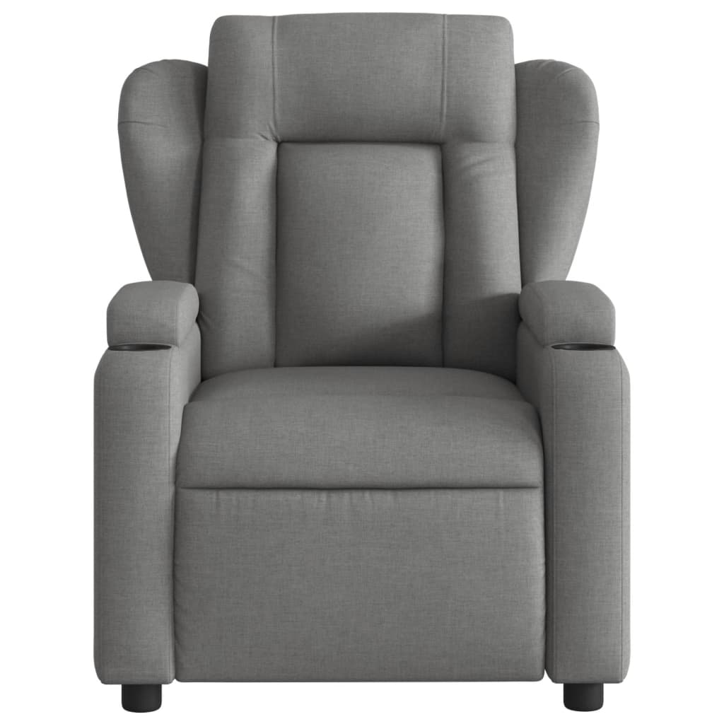 Folding massage chair, dark grey, textile material