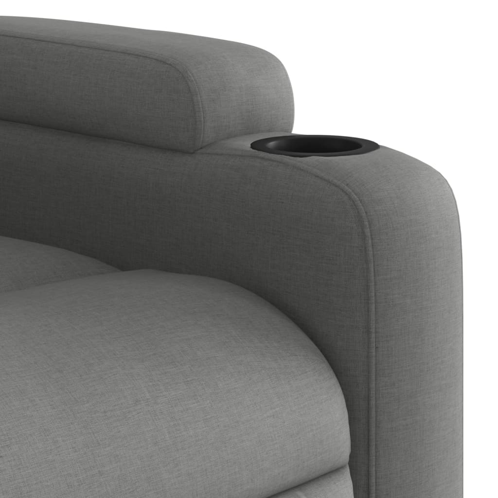 Folding massage chair, dark grey, textile material