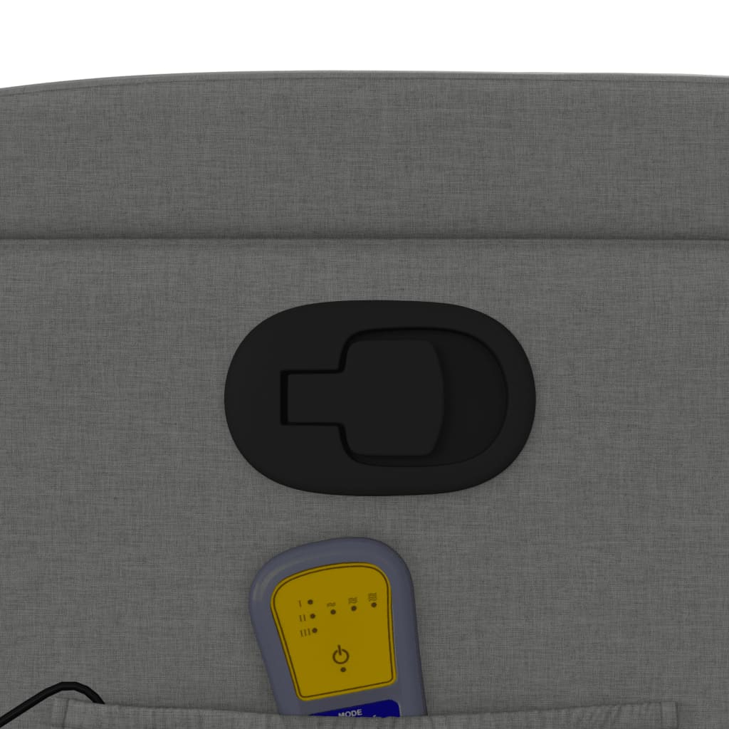 Folding massage chair, dark grey, textile material