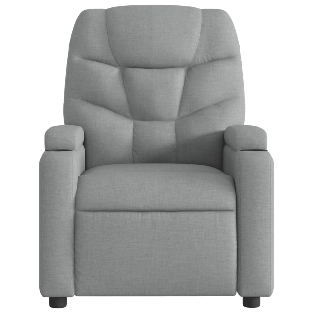 Fotoliu rabatabil, gri deschis, material textil