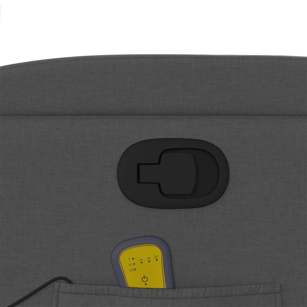 Folding massage chair, dark grey, textile material