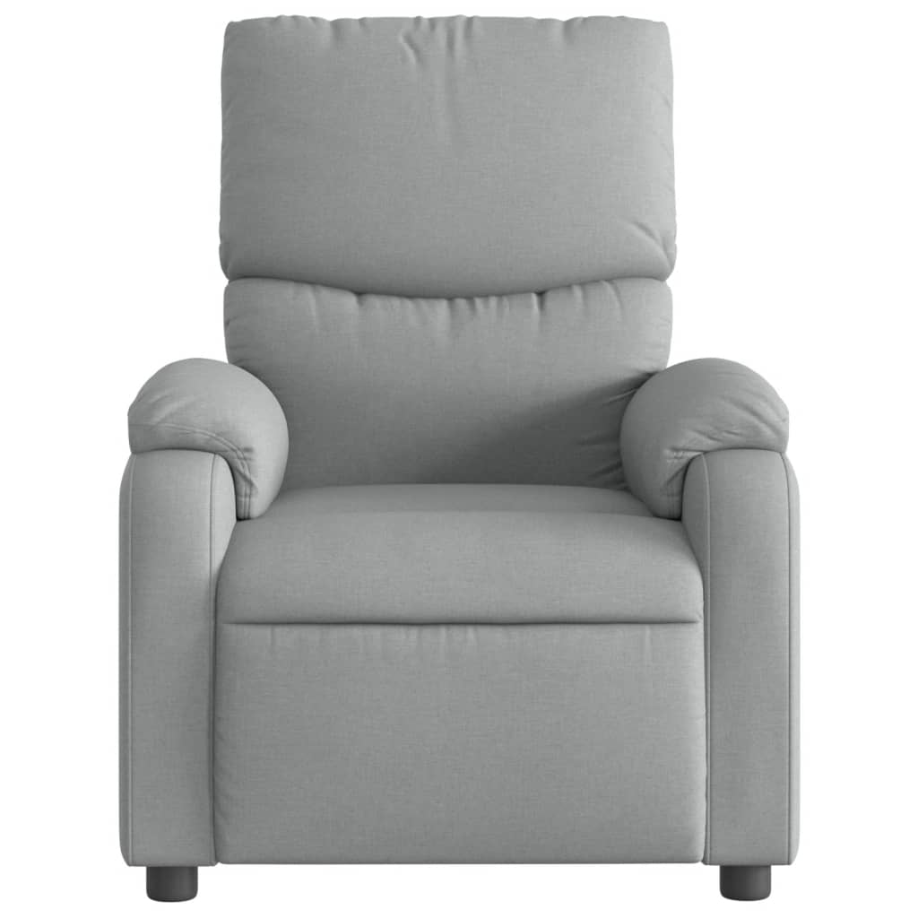 Fotoliu rabatabil, gri deschis, material textil