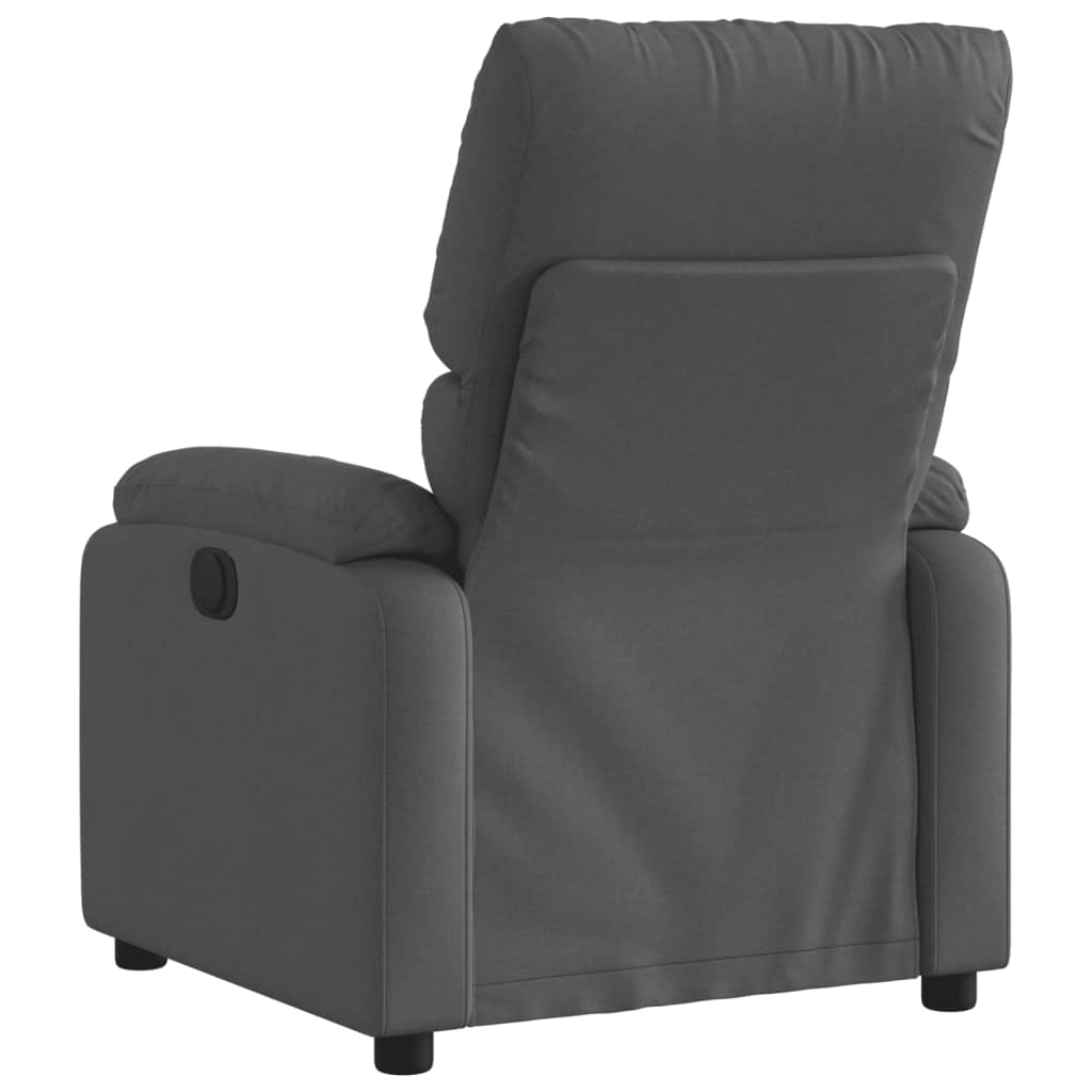 Folding armchair, dark grey, fabric