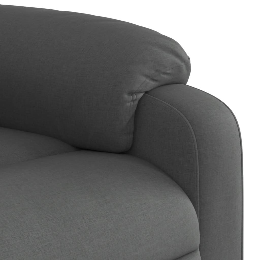 Folding armchair, dark grey, fabric