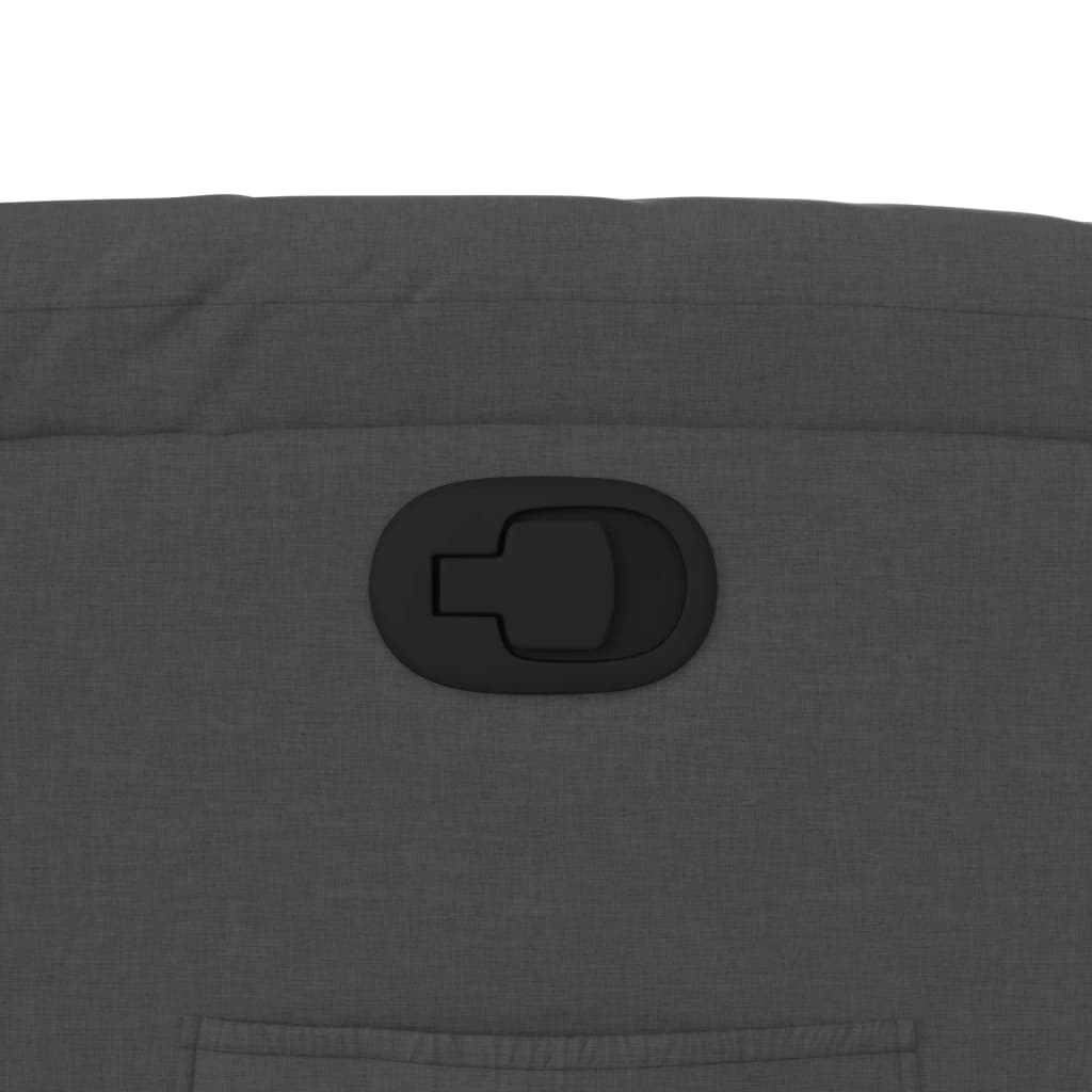 Folding armchair, dark grey, fabric