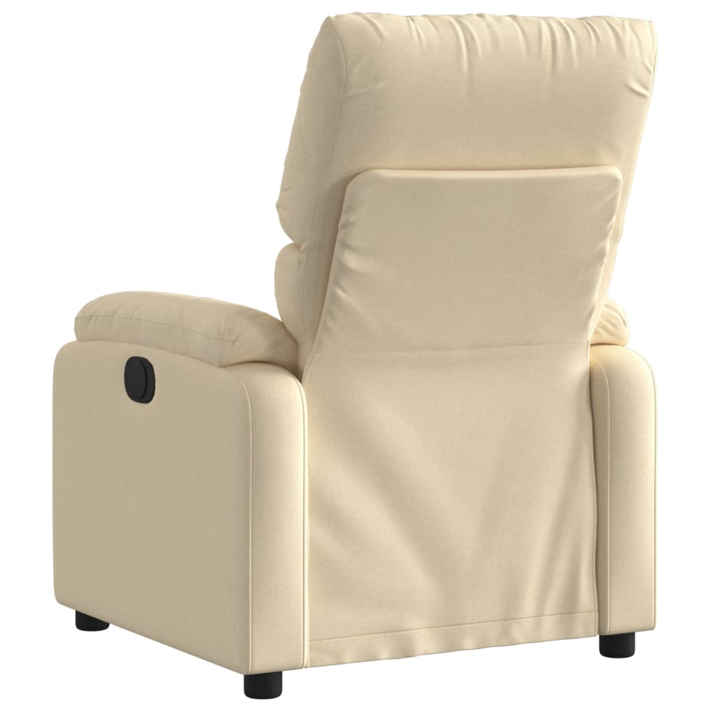 Fotoliu rabatabil, crem, material textil
