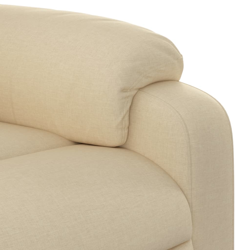 Fotoliu rabatabil, crem, material textil