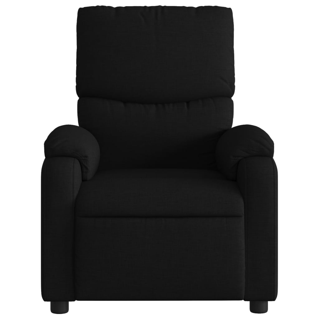 Folding massage chair, black, textile material