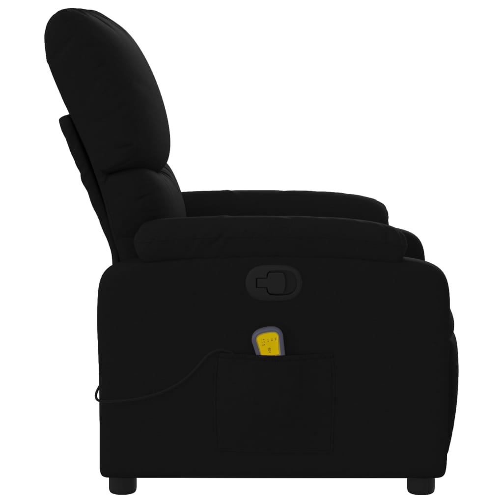 Folding massage chair, black, textile material