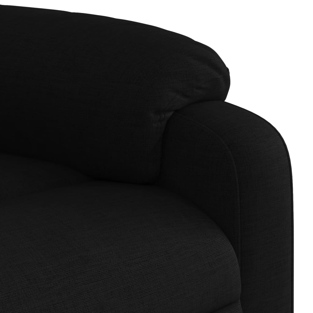 Folding massage chair, black, textile material