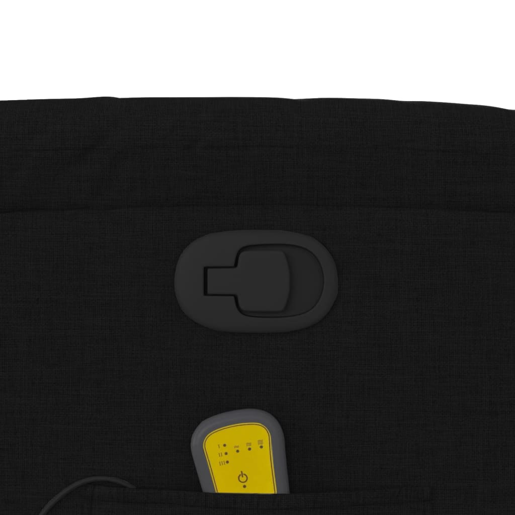 Folding massage chair, black, textile material