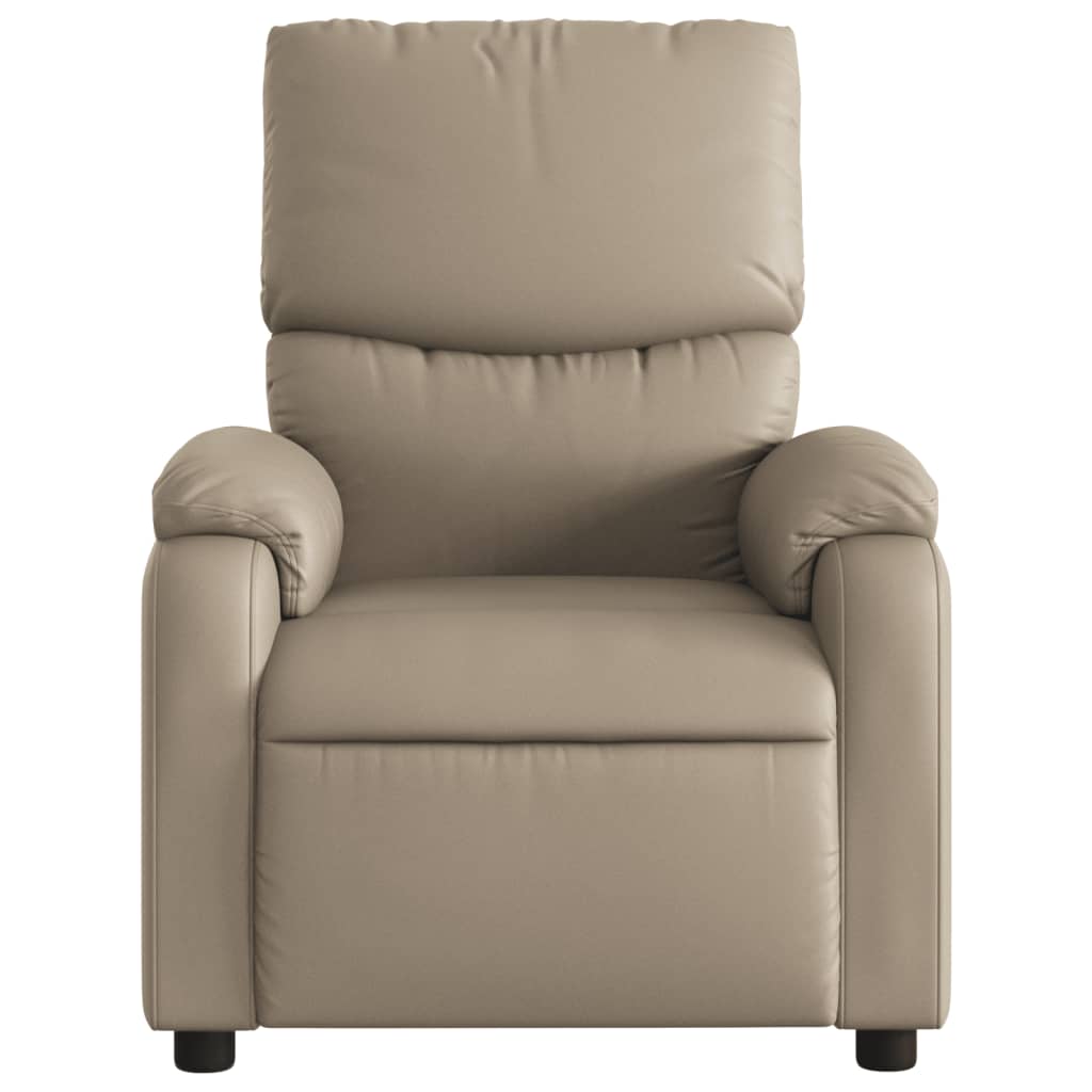 Folding massage armchair, cappuccino, ecological leather