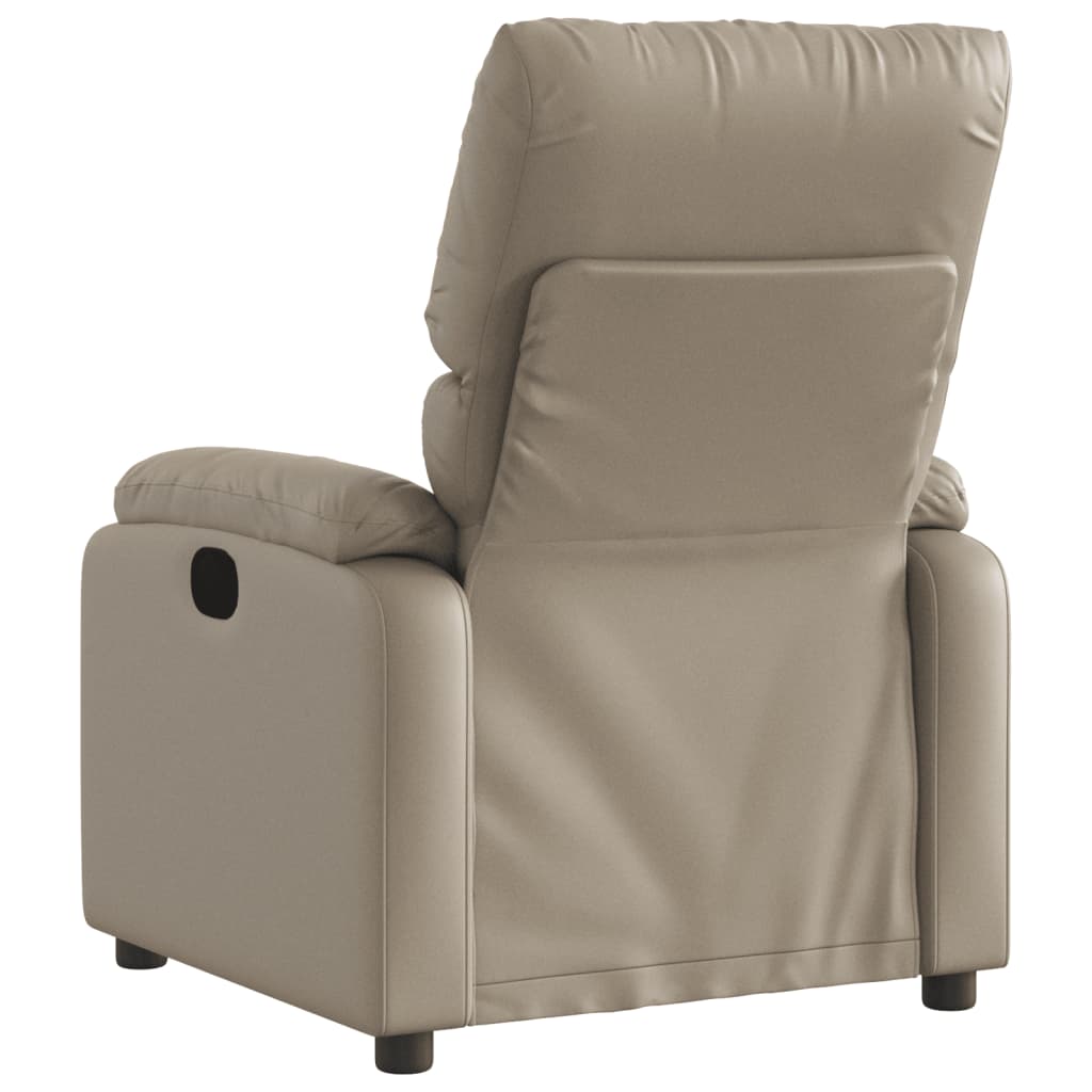 Folding massage armchair, cappuccino, ecological leather