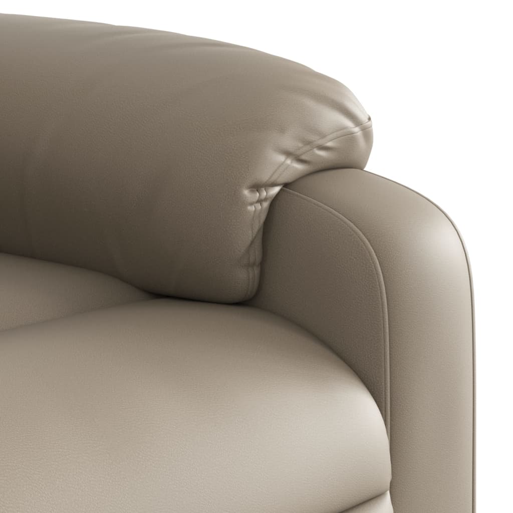 Folding massage armchair, cappuccino, ecological leather