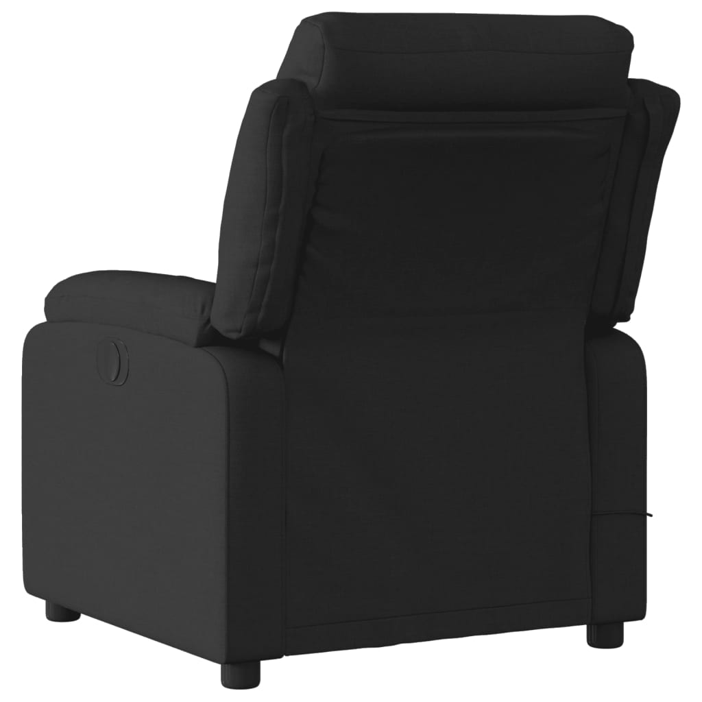 Folding massage chair, black, textile material