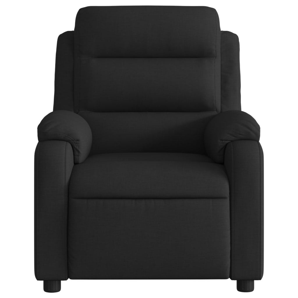 Folding massage chair, black, textile material