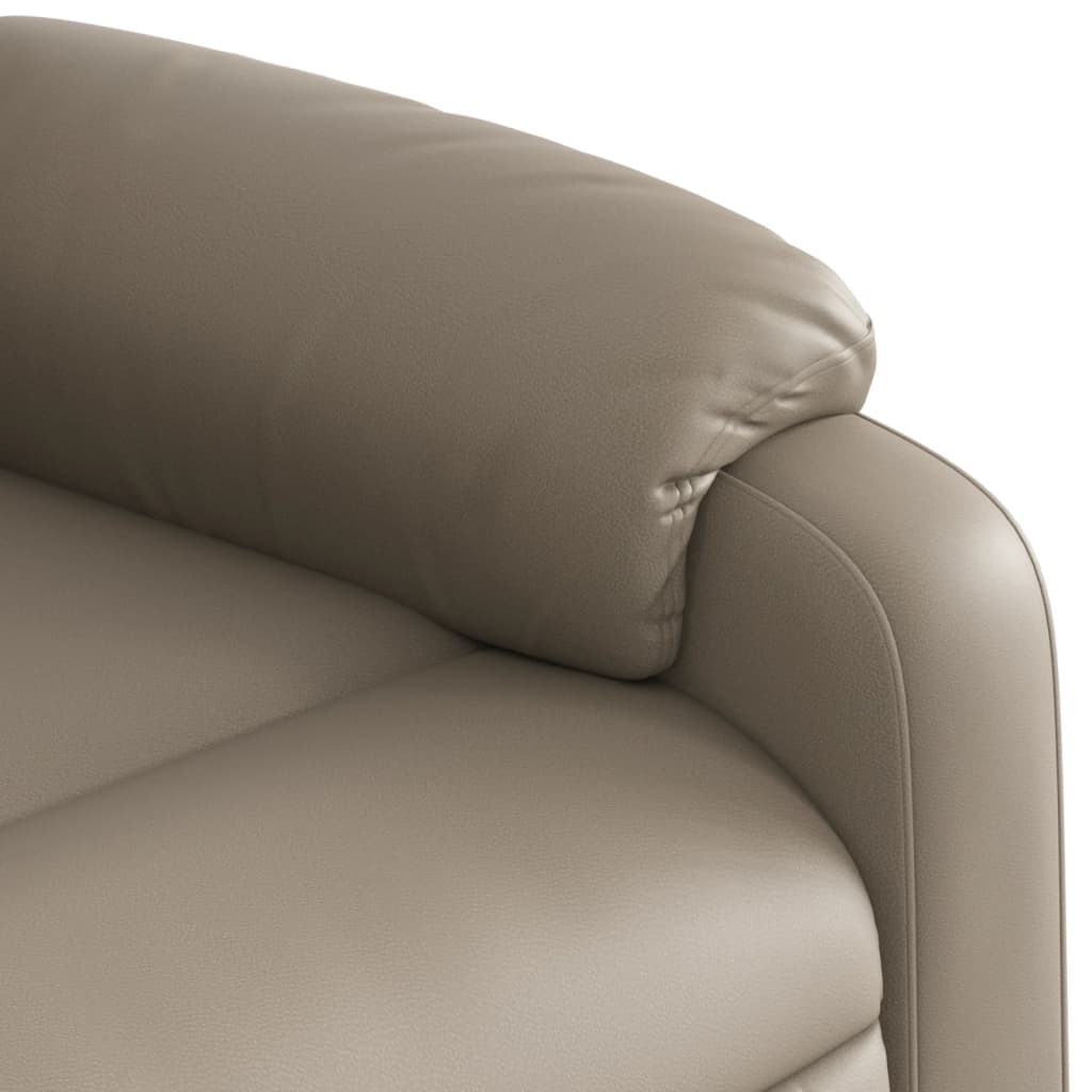 Folding massage armchair, cappuccino, ecological leather