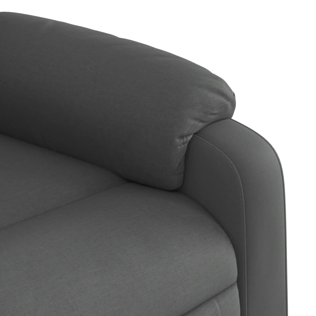 Fotoliu de masaj rabatabil, gri închis, material textil
