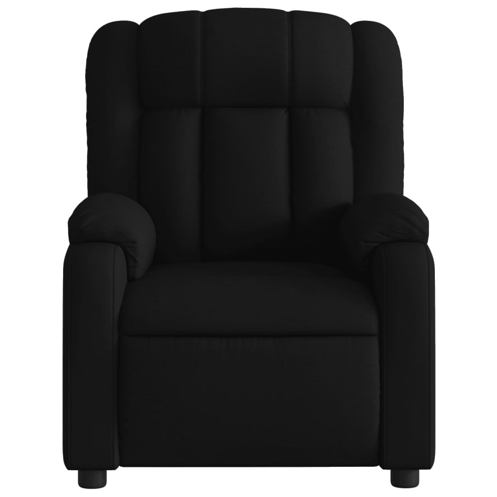 Folding massage chair, black, textile material