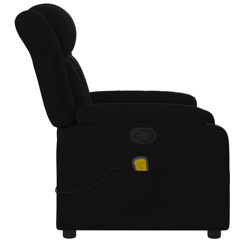 Folding massage chair, black, textile material