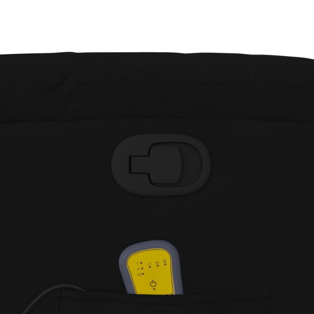Folding massage chair, black, textile material