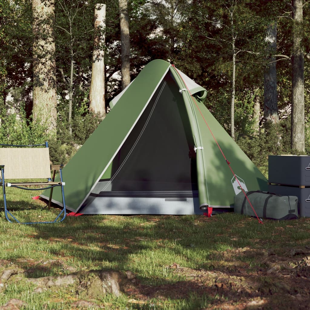 Camping tent 2 people, green, 267x154x117 cm, taffeta 185T