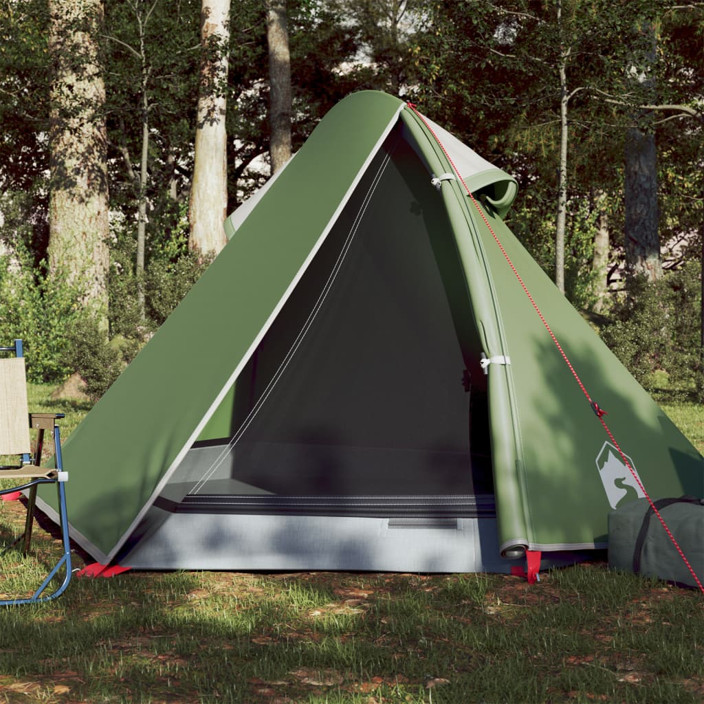 Camping tent 2 people, green, 267x154x117 cm, taffeta 185T