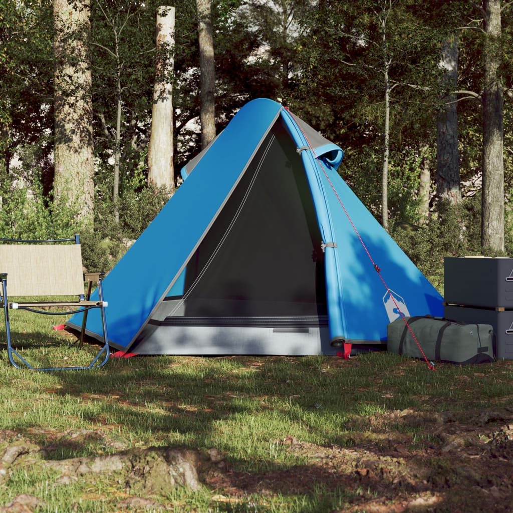 Camping tent 2 people blue, 267x154x117 cm, taffeta 185T