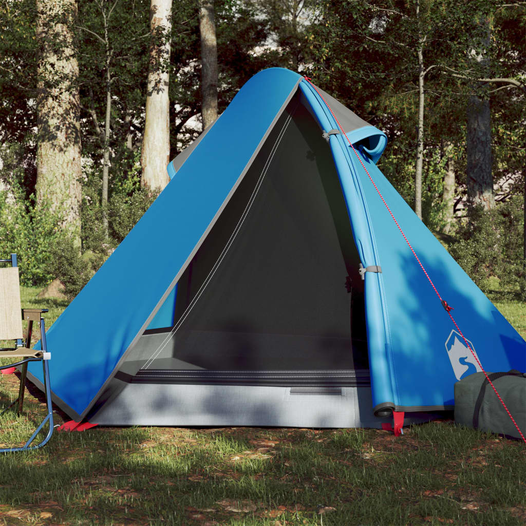 Camping tent 2 people blue, 267x154x117 cm, taffeta 185T
