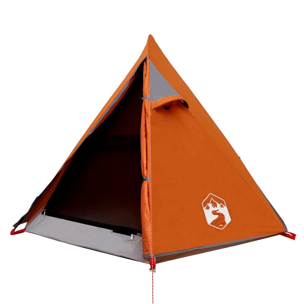 Camping tent 2 people grey/orange 267x154x117cm taffeta 185T