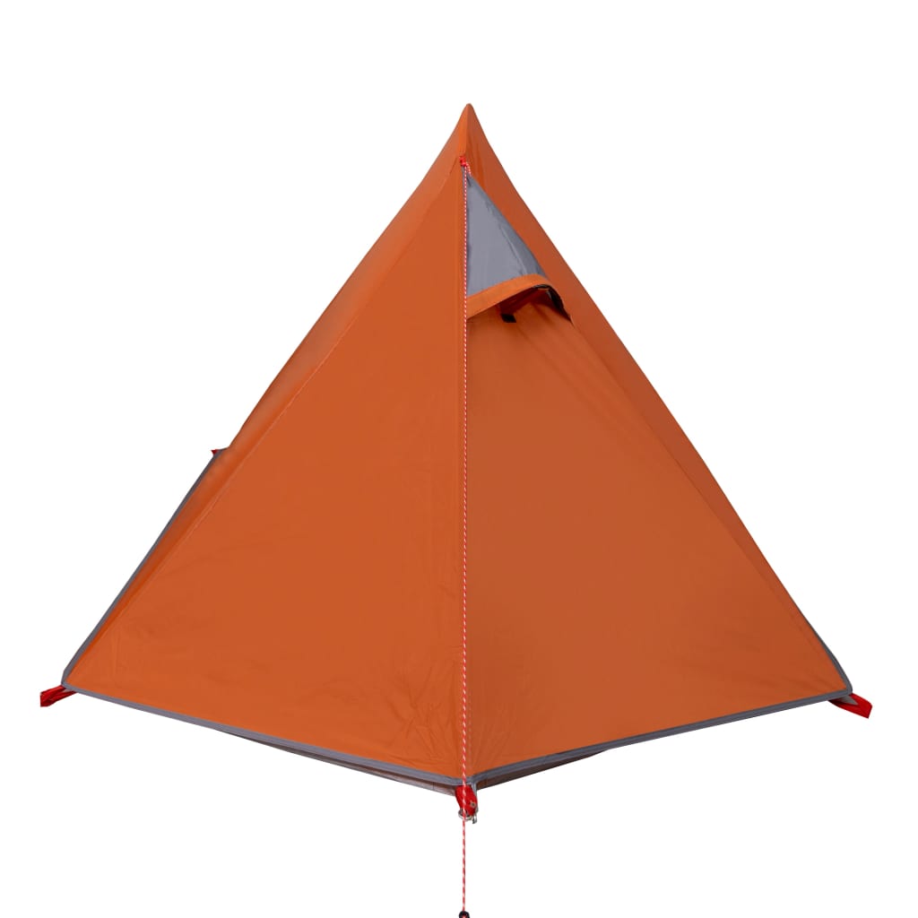 Camping tent 2 people grey/orange 267x154x117cm taffeta 185T