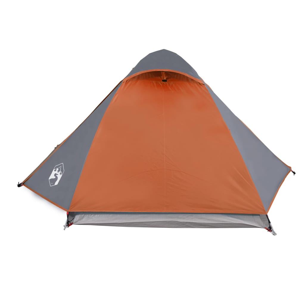Camping tent 2 people grey/orange 224x248x118cm taffeta 185T