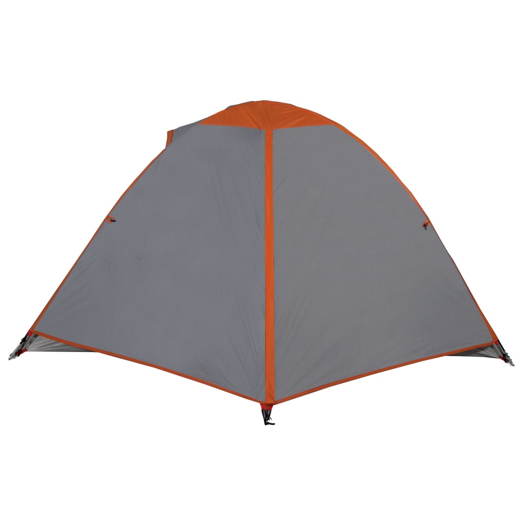 Camping tent 2 people grey/orange 224x248x118cm taffeta 185T