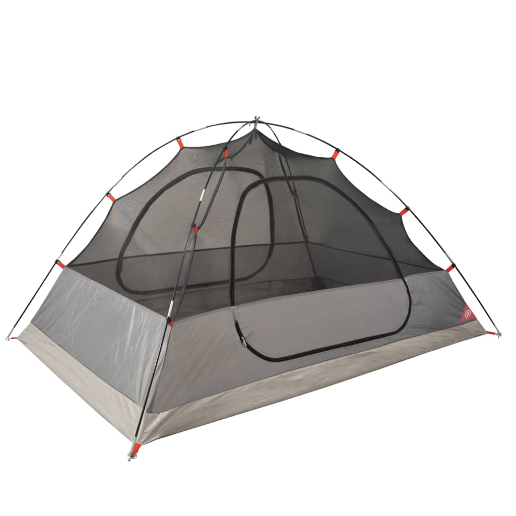 Camping tent 2 people grey/orange 224x248x118cm taffeta 185T