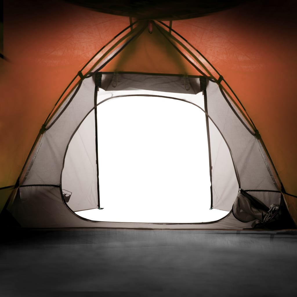 Camping tent 2 people grey/orange 224x248x118cm taffeta 185T