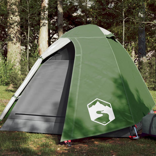 Camping tent 2 people, green, 254x135x112 cm, taffeta 185T