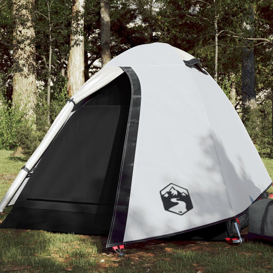 Camping tent 2 people, white, 254x135x112 cm, taffeta 185T