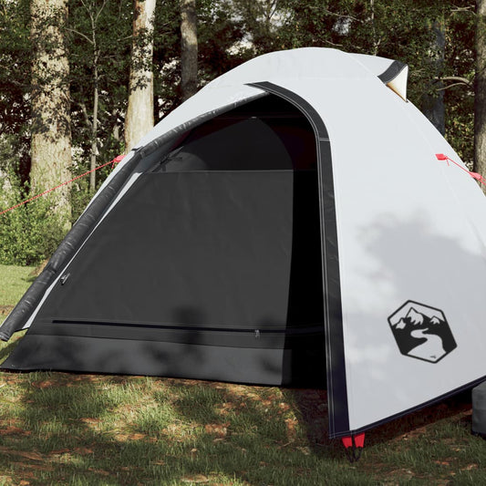 Camping tent 2 people, white, 264x210x125 cm, taffeta 185T