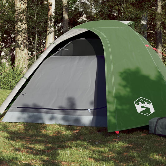Camping tent 4 people, green, 267x272x145 cm, taffeta 185T