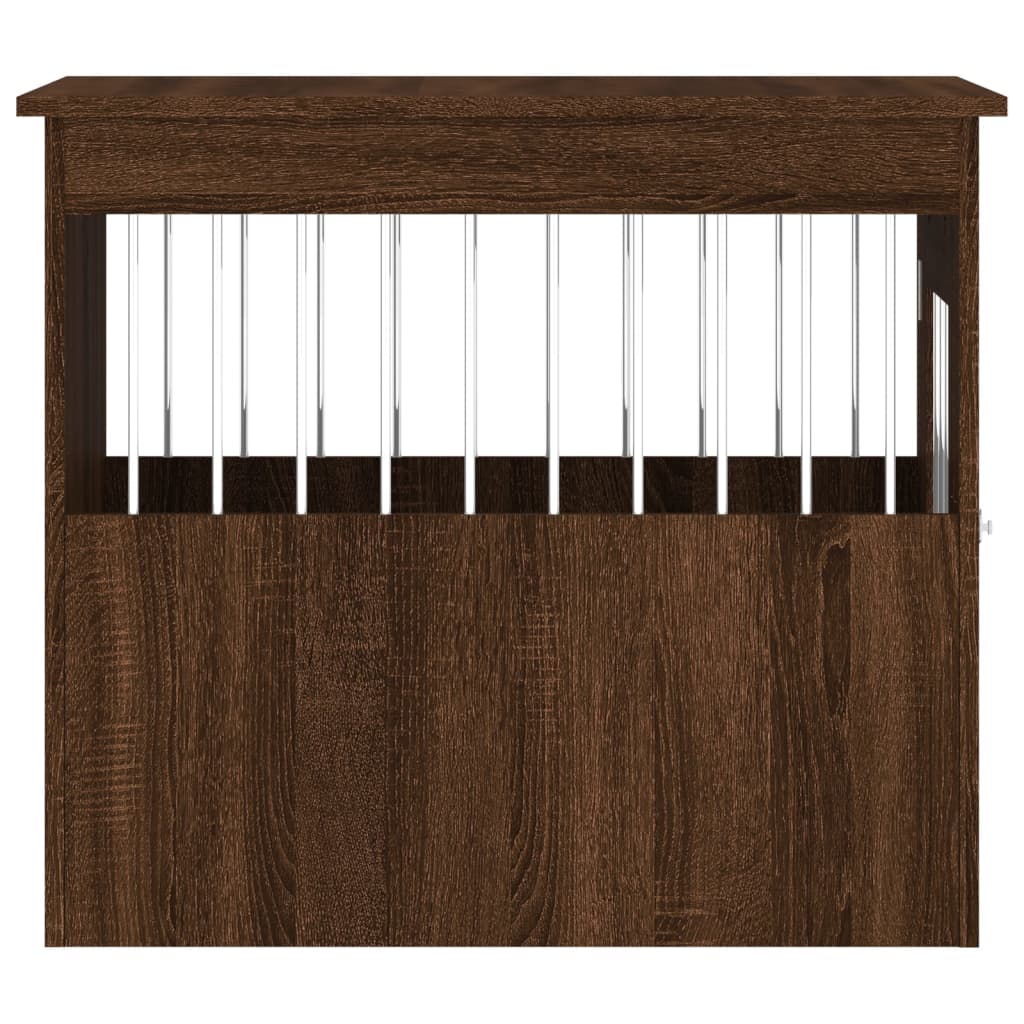 Ladă pentru câini, stejar maro, 55x75x65 cm, lemn compozit