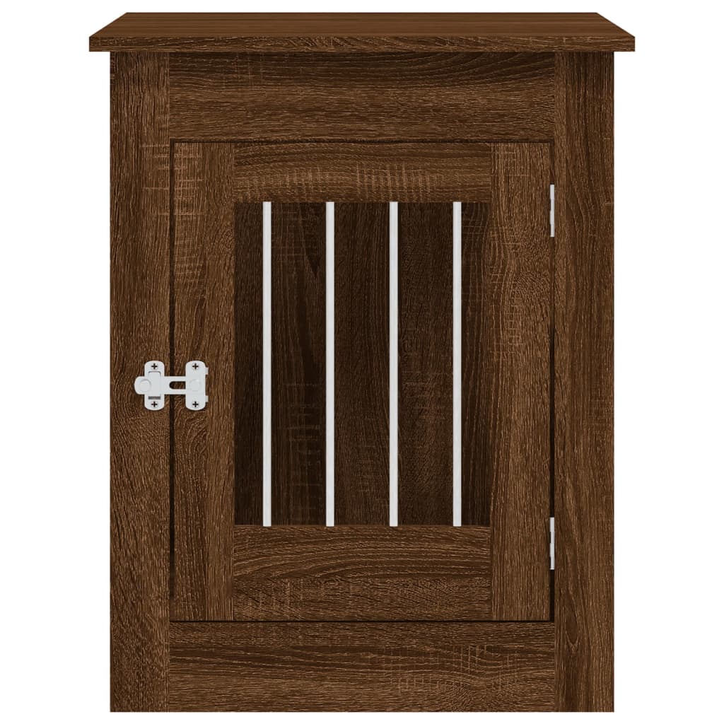 Ladă pentru câini, stejar maro, 55x80x68 cm, lemn compozit