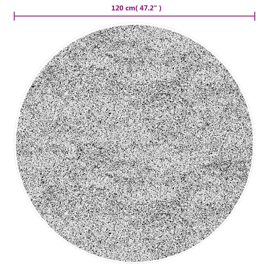 ISTAN carpet, with high threads, glossy appearance, beige, Ø 120 cm