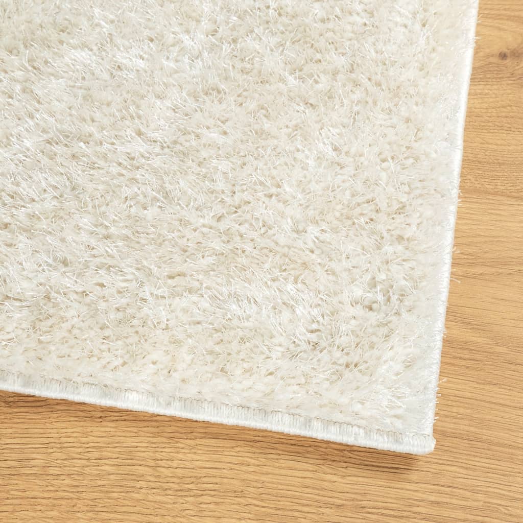 ISTAN carpet, with high threads, glossy appearance, cream, 140x200 cm