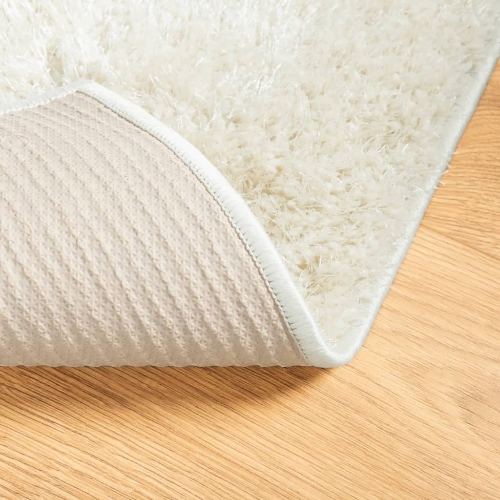 ISTAN carpet, with high threads, glossy appearance, cream, 140x200 cm