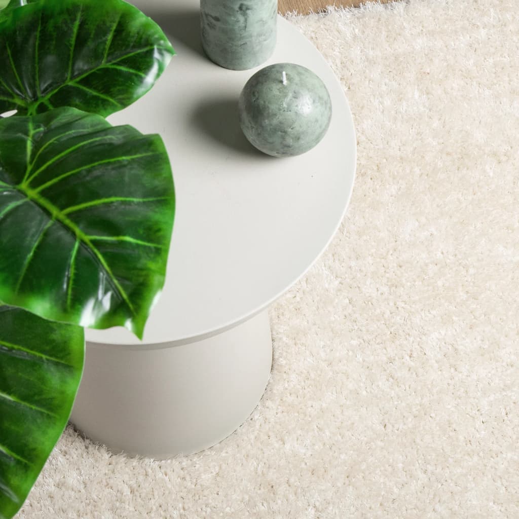 ISTAN carpet, with high threads, glossy appearance, cream, 140x200 cm