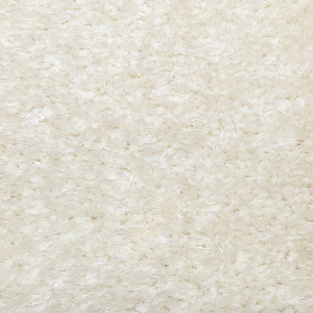 ISTAN carpet, with high threads, glossy appearance, cream, Ø 100 cm