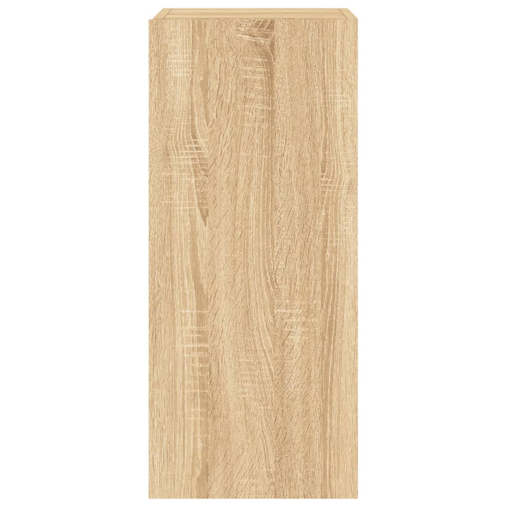 Wall-mounted TV cabinet with LED lights, sonoma oak, 30.5x35x70 cm