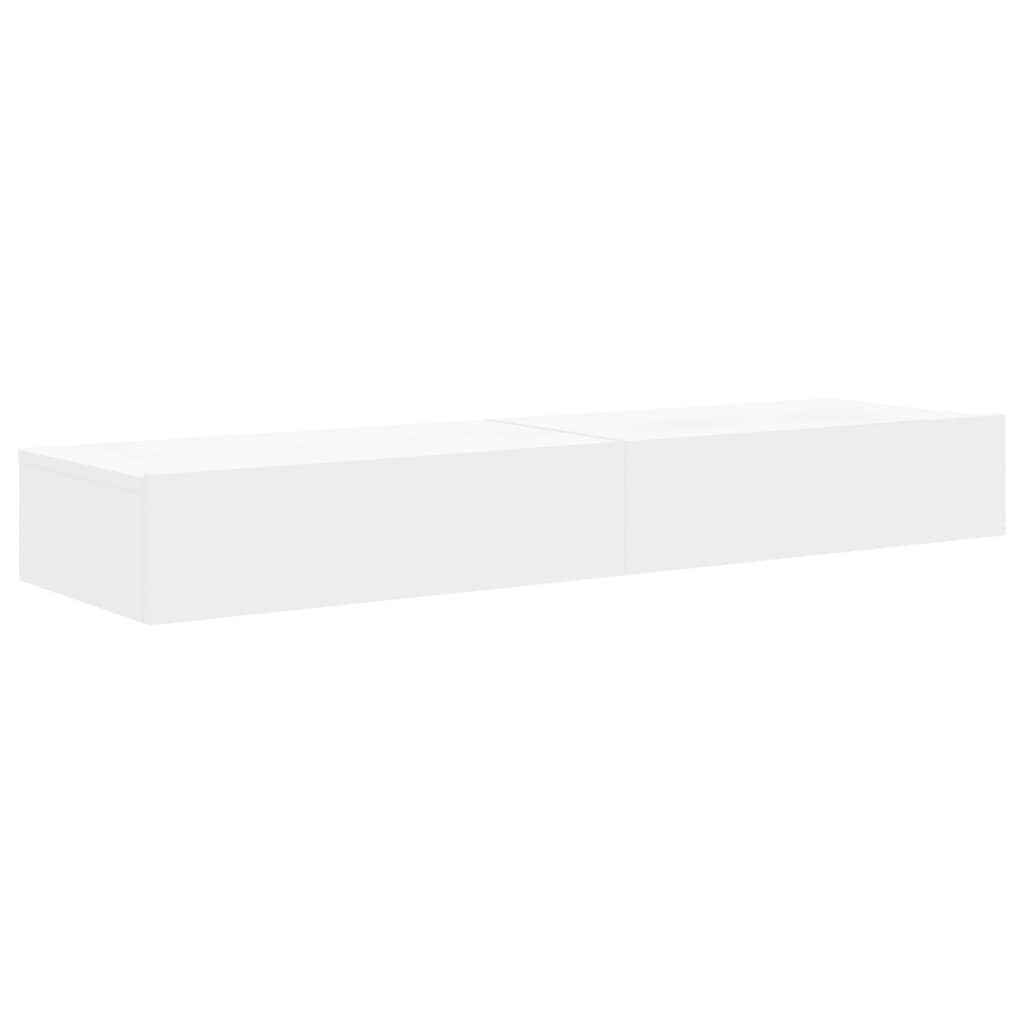 TV cabinets with LED lights, 2 pcs., white, 60x35x15.5 cm