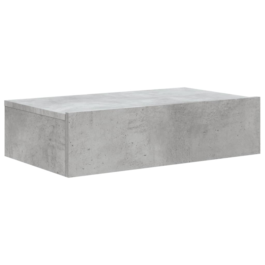 Comodă TV cu lumini LED, gri beton, 60x35x15,5 cm